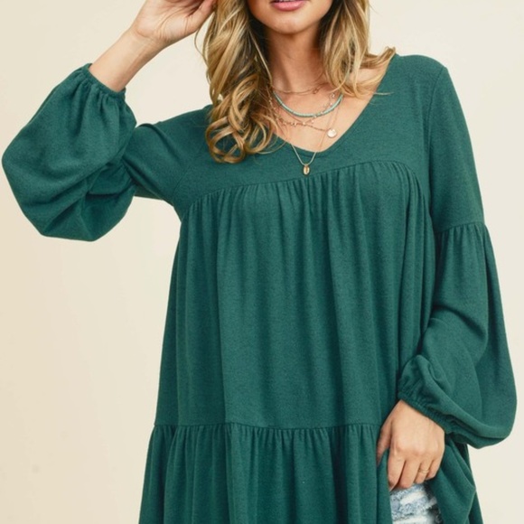 True Emerald Ruffled long Shirt - Picture 8 of 8
